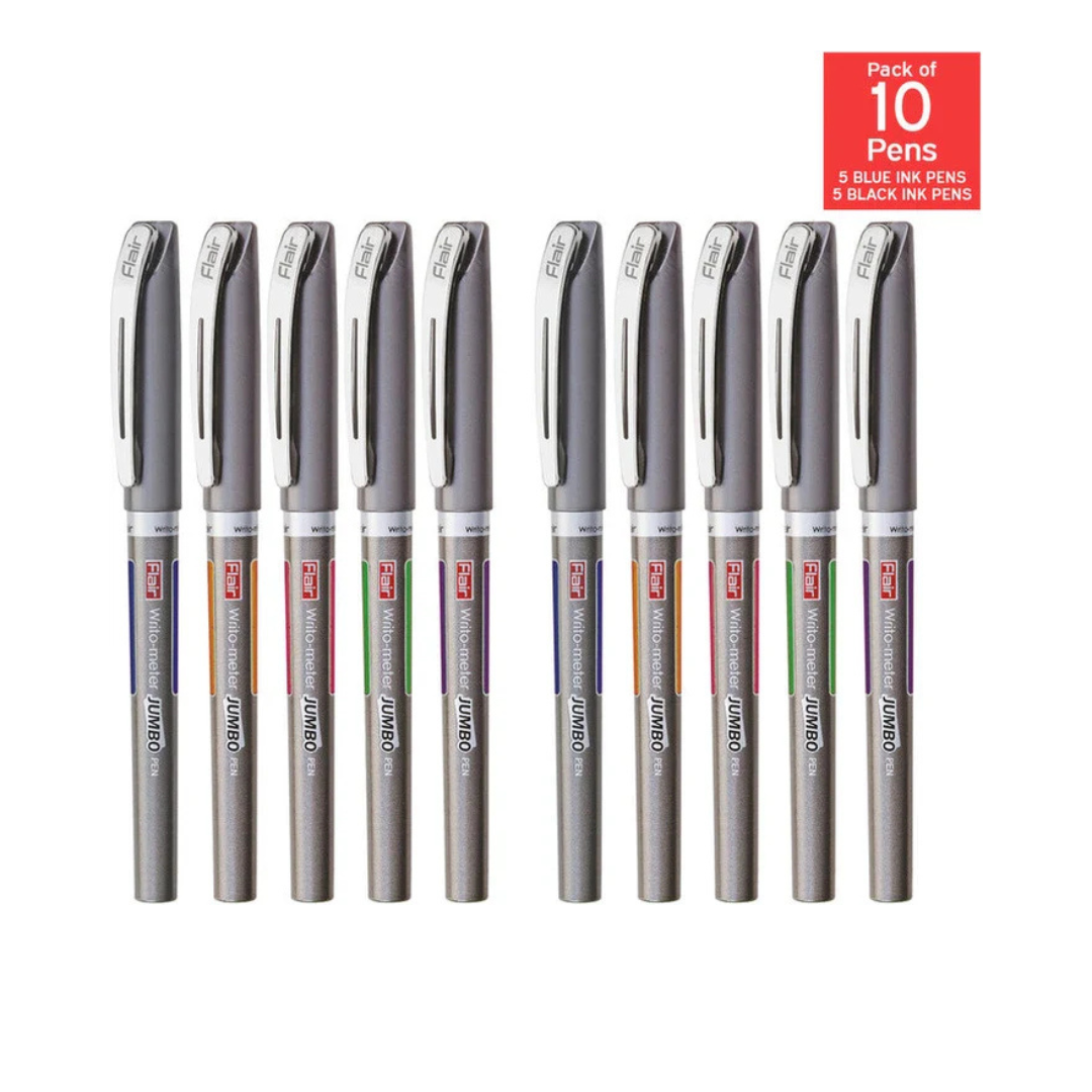 FLAIR WRITOMETER JUMBO BALL PEN PACK OF 10PCS