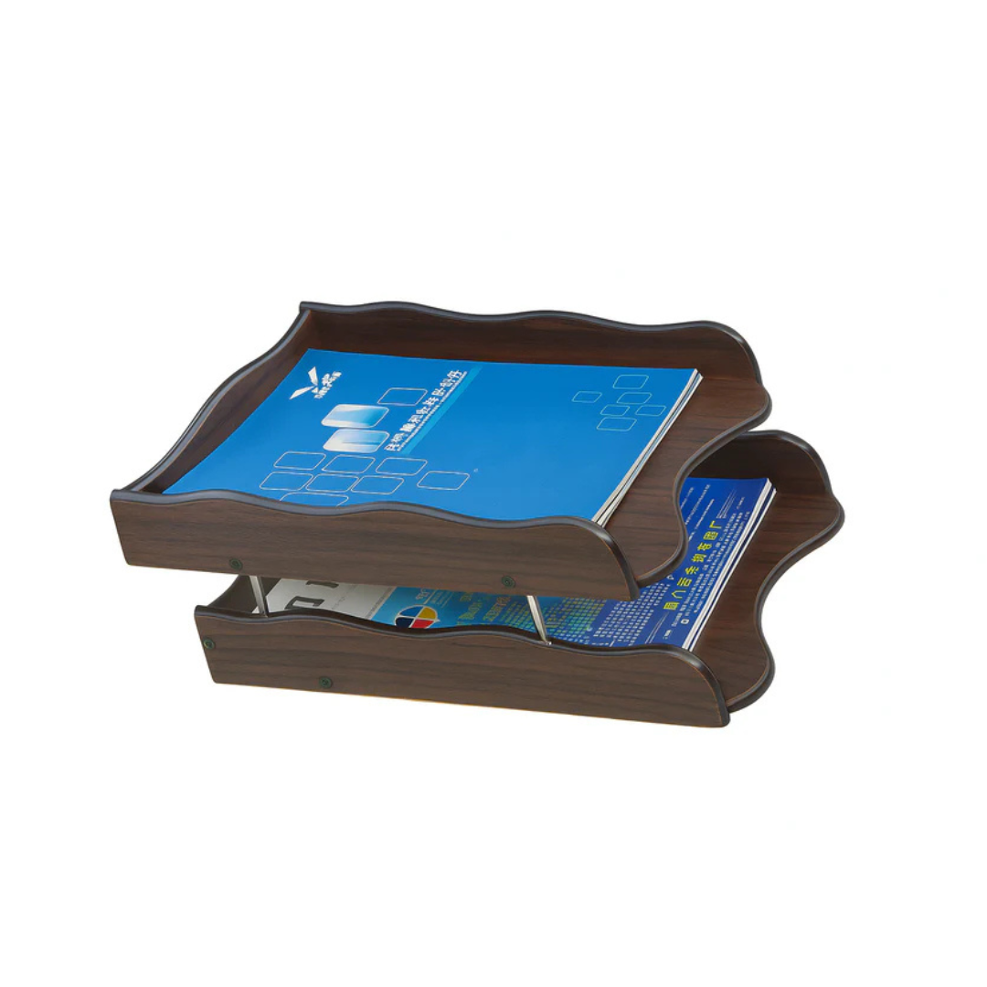PLANFIX XH 7802 WOODEN FILE TRAY TWO LAYER