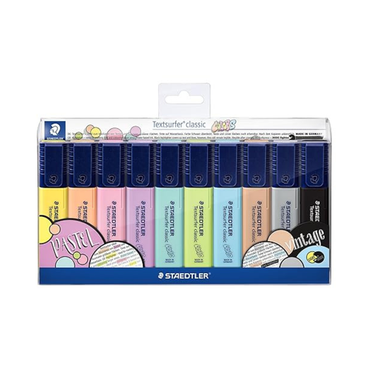 STAEDTLER 364 CWP10 CLASSIC HIGHLIGHTER PASTEL PACK OF 10PCS