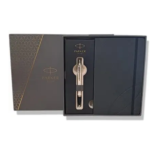 IM WHITE CT BALL PEN WITH PARKER NOTEBOOK