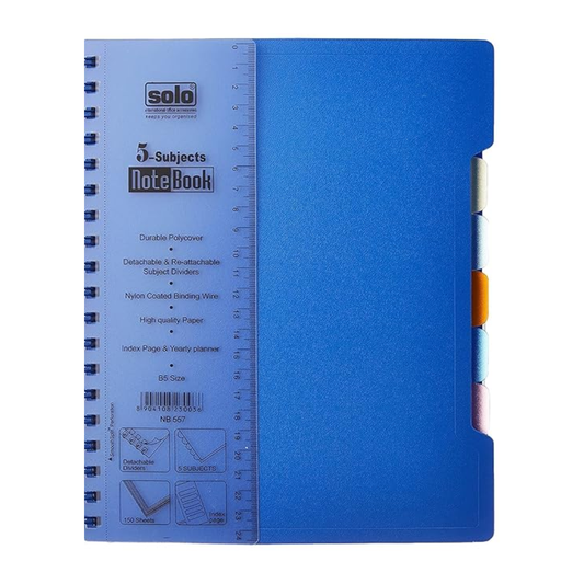 SOLO NB 557 5 SUBJECT B5 NOTE BOOK
