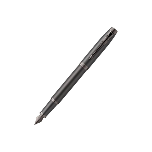 PARKER IM MONOCHROME TITANIUM FOUNTAIN PEN MEDIUM NIB