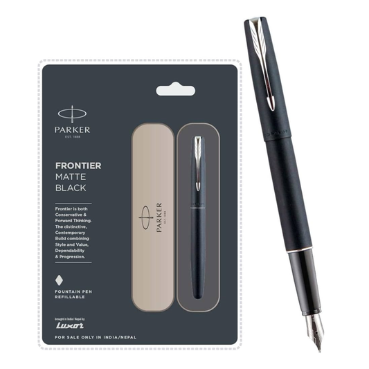 PARKER FRONTIER MATTE BLACK GMT FOUNTAIN PEN