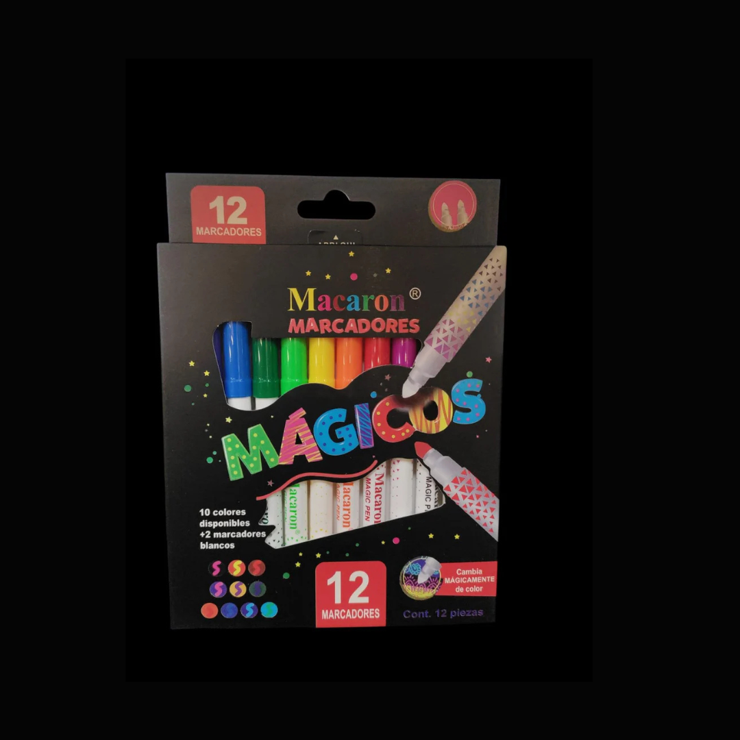 MACARON MCR-1990-19 MARCADORES MAGIC PEN PACK OF 12PCS