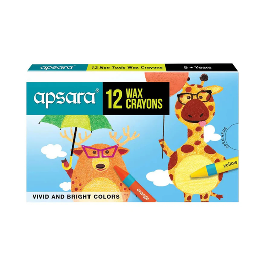 APSARA WAX CRAYONS 12 COLOR