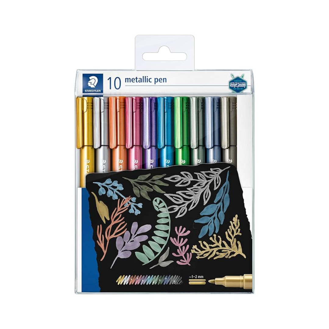STAEDTLER 8323 TB10 METTALIC MARKER PEN 10N COLOR