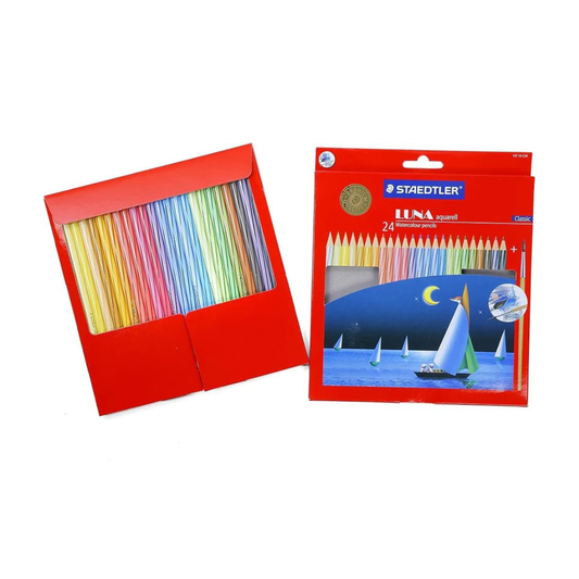 STAEDTLER 137 10 C24 LUNA WATERCOLOR PENCILS PACK OF 24COLORS