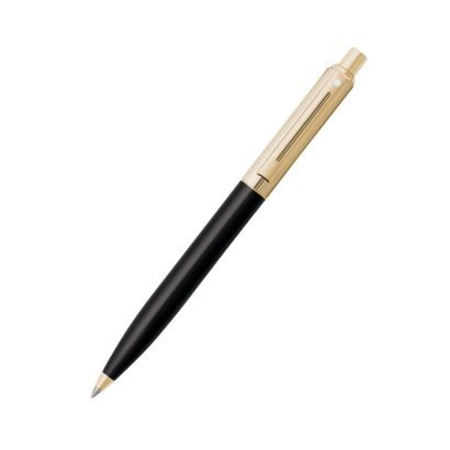 SHEAFFER 335 BRUSHED GLOSSY BLACK GOLD PLATED TRIM BALL PEN