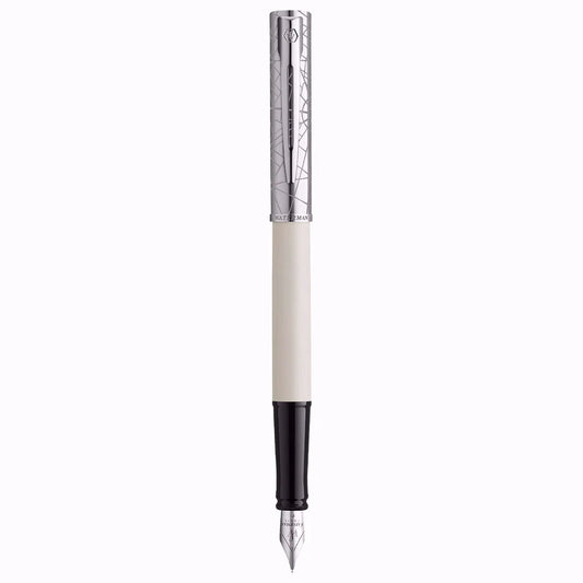WATERMAN ALLURE DLX WHITE CT FOUNTAIN PEN