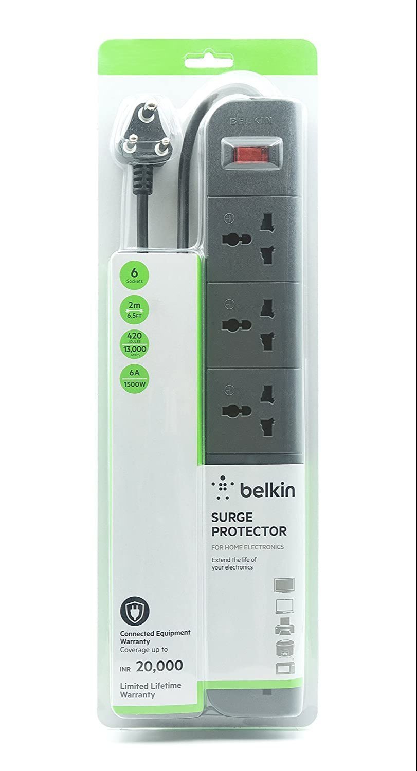BELKIN 6 SOCKET SURGE PROTECTOR 1499