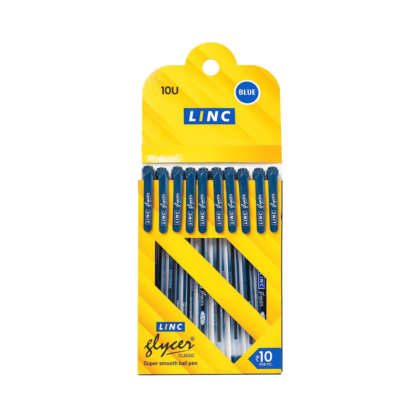 LINC GLYCER BALL PEN PACK OF 10 PCS - BLUE