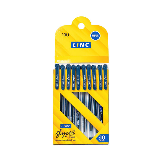LINC GLYCER BALL PEN PACK OF 10 PCS - BLUE