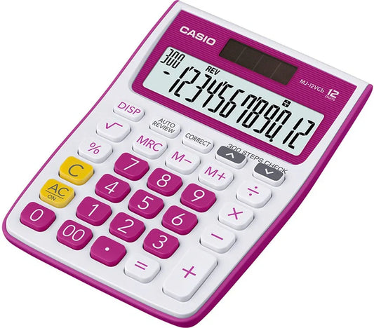 CASIO MJ 12VCB RED CALCULATOR