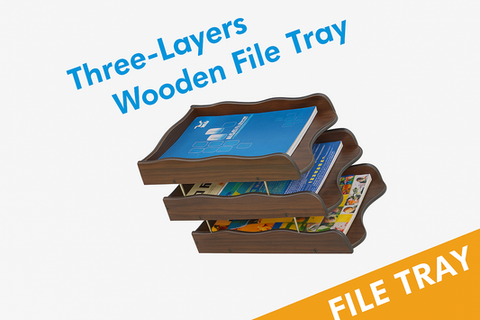 PLANFIX XH 7803 WOODEN FILE TRAY THREE LAYER