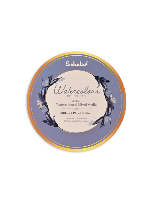 SCHOLAR RWC8 WATERCOLOR MIXED MEDIA PAD ROUND