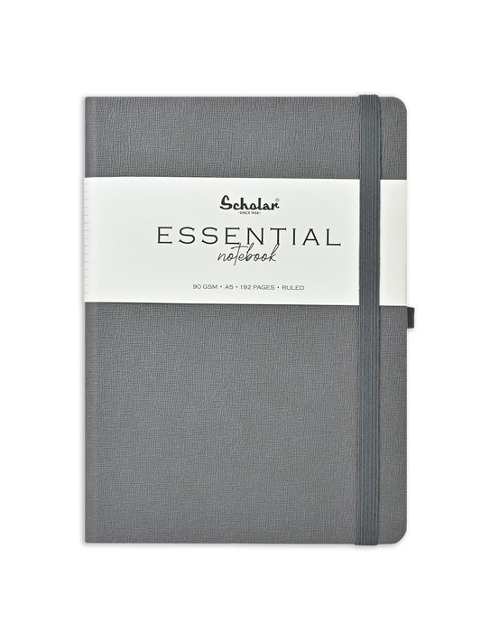 SCHOLAR ESN2 A5 ESSENTIAL NOTEBOOK 192PAGES - GREY