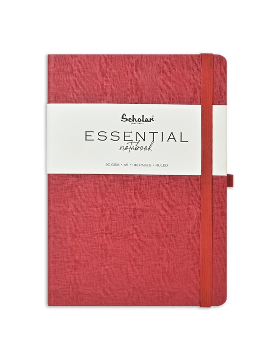 SCHOLAR ESN2 A5 ESSENTIAL NOTEBOOK 192PAGES - RED