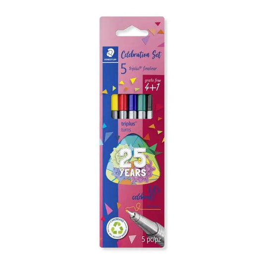 STAEDTLER 334 BK5 TRIPLUS FINELINER SET OF 5