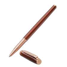 INTELLIO RP14RGP1 INSIGNIA BROWN & ROSE GOLD ROLLER BALL PEN