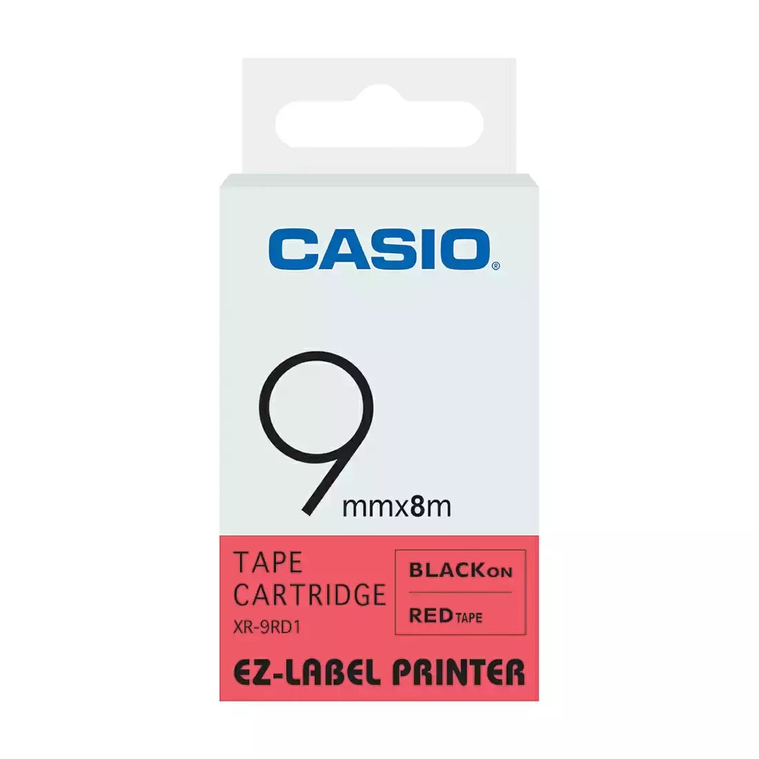 CASIO XR9RD1 TAPE CARTRIDGE BLACK-RED