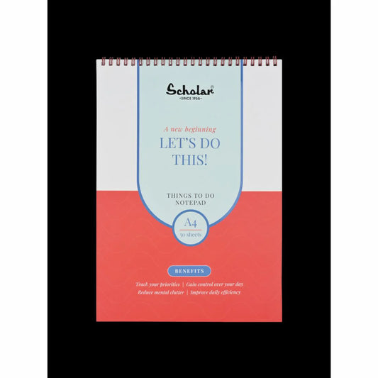 SCHOLAR TTS1 A6 THINGS TO DO SPIRAL PAD 50SHEET