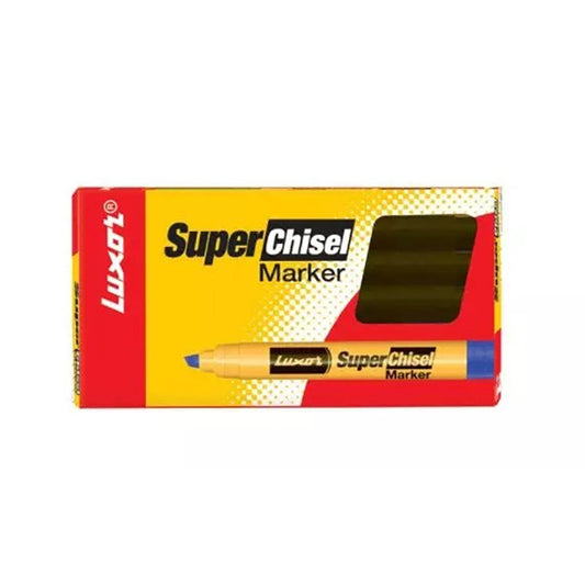LUXOR 997N SUPER CHISEL MARKER BLACK PACK OF 10PCS - BLACK