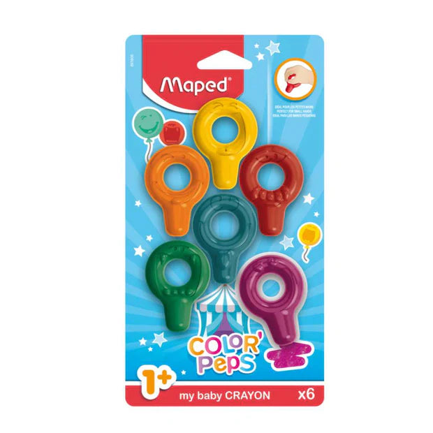 MAPED 863806 BABY CRAYONS X6 COLOR PEPS