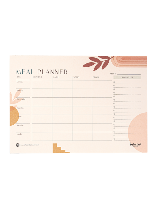 SCHOLAR MEL4H A4 MEAL PLANNER HORIZONTAL 50SHEET