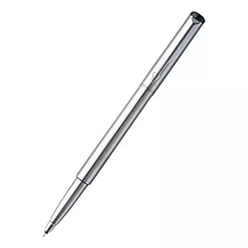 PARKER VECTOR STAINLESS STEEL CHROME TRIM ROLLER BALL PEN