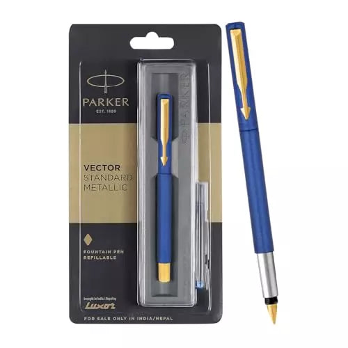 PARKER VECTOR STANDARD METALLIC GOLD TRIM ROLLER BALL PEN