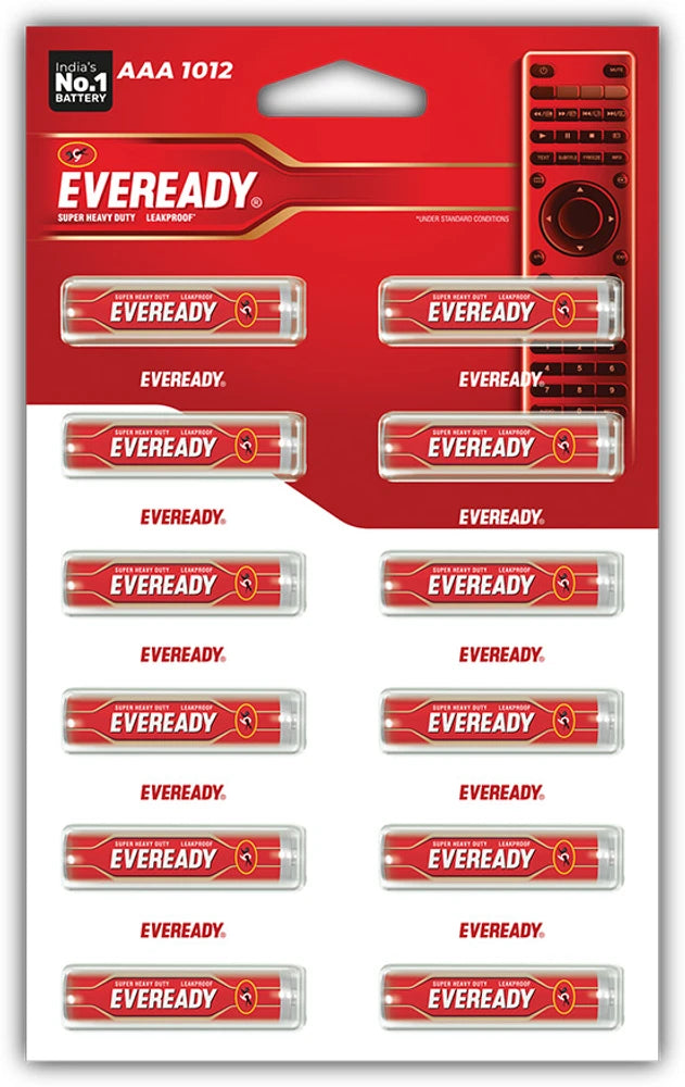 EVEREADY AAA 1012 R03 BATTERY CARD OF 12PCS