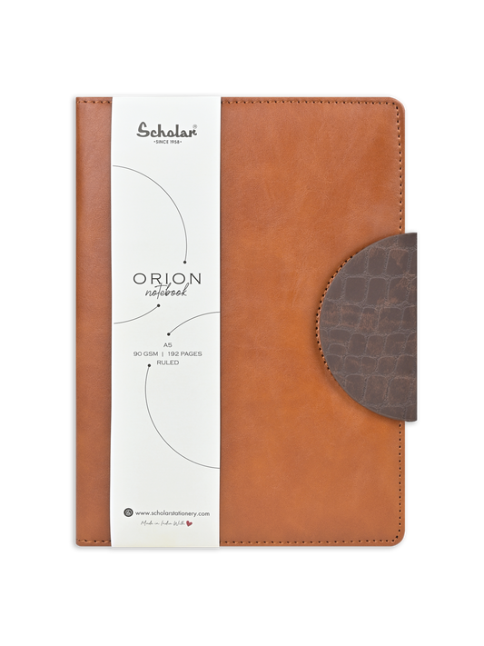 SCHOLAR ORN2 A5 ORION NOTEBOOK - TAN