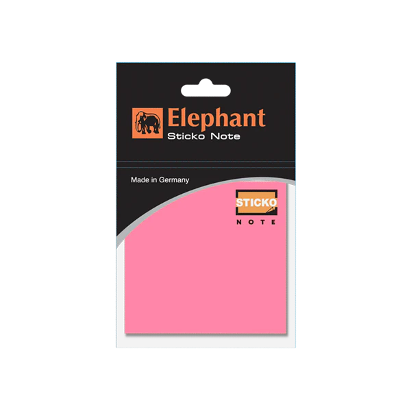 ELEPHANT 106904 3*3 STICKY NOTES PINK
