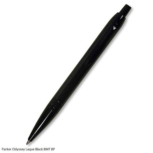 PARKER ODYSSEY MATTE BLACK-BLACK METAL TRIM BALL PEN
