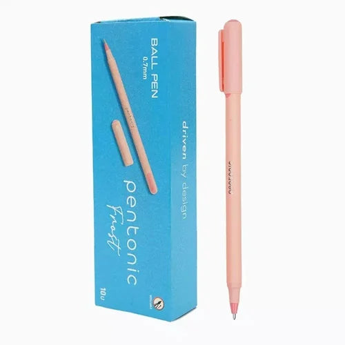 PENTONIC FROST BALL PEN PACK OF 10PCS - RED