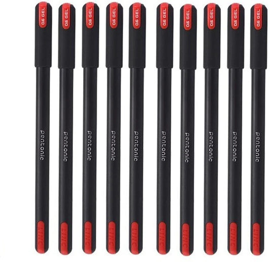 PENTONIC GEL PEN PACK OF 10PCS - RED