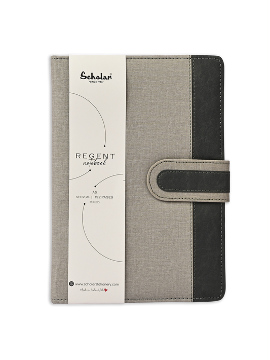 SCHOLAR RGN2 A5 REGENT NOTEBOOK - GREY