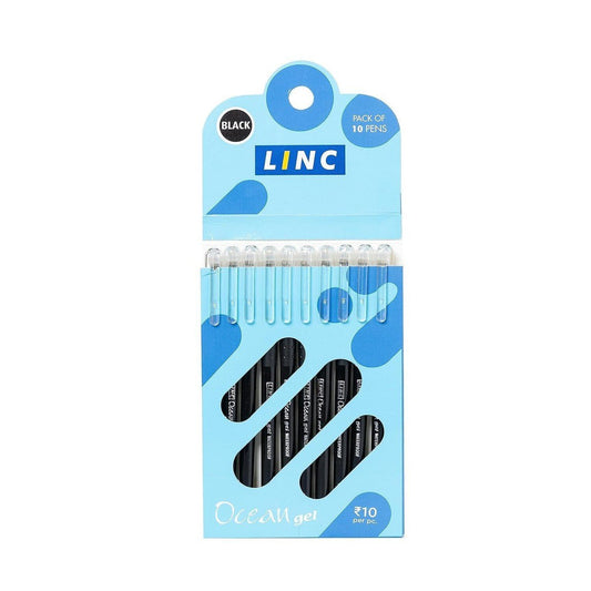LINC OCEAN GEL PEN PACK OF 10PCS - BLACK