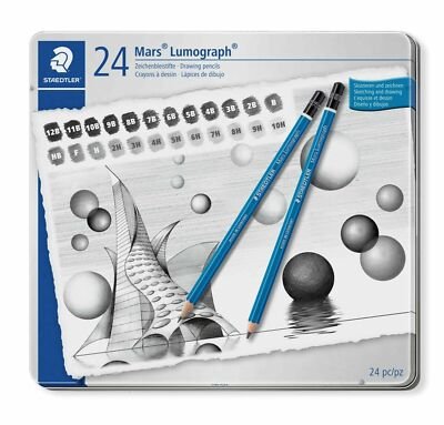 STAEDTLER 100 G24 MARS LUMOGRAPH PENCILS PACK OF 24PCS