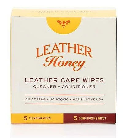LEATHER HONEY WIPES CLNR & CONDTNR