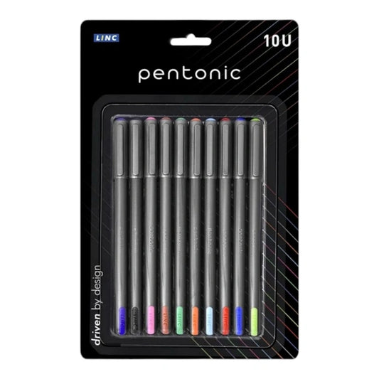 PENTONIC ASSORTED COLOR GEL PEN PACK OF 12PCS