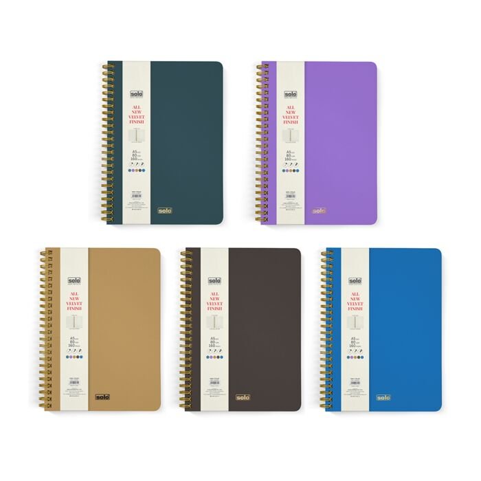 SOLO NA 504 A5 VELVET FINISH NOTEBOOK 160 PAGES