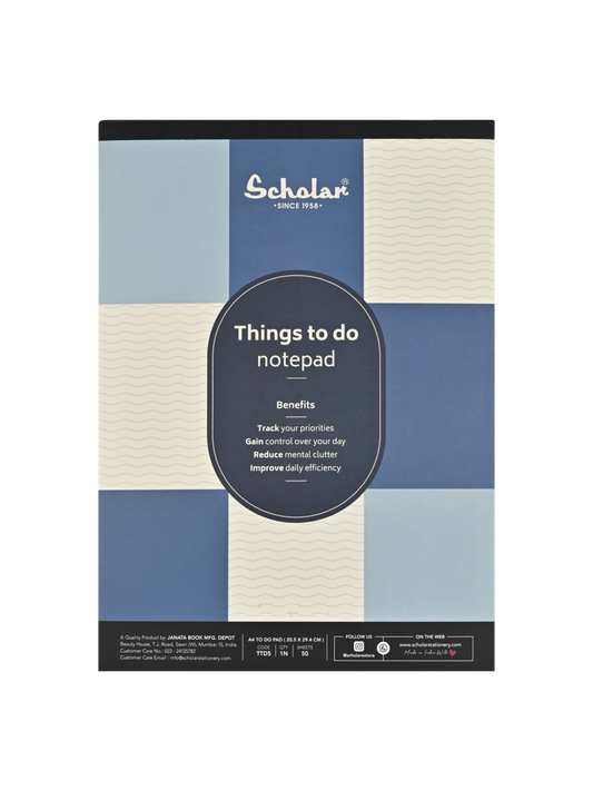 SCHOLAR TTDP A6 THINGS TO DO PAD PURPLE 50SHEET