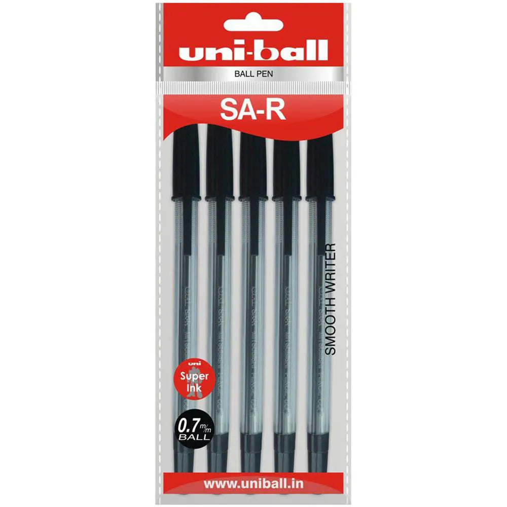 UNIBALL SA-R  0.7MM SLEEK BLACK BALL PEN 5N*20 PACK