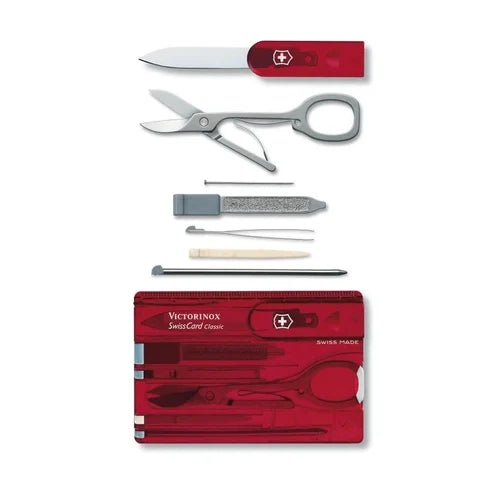 VICTORINOX 0.7100 T SWISS CARD RUBY RED TRANSLUCENT