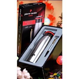 PIERRE CARDIN STYLO STEEL BALL PEN+WATER BOTTLE