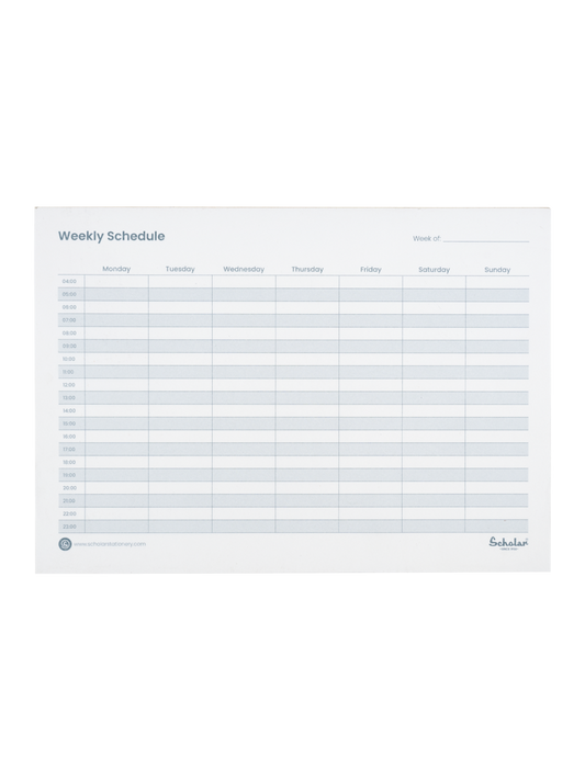 SCHOLAR WPLT A4 WEEKLY SCHEDULER 50SHEET