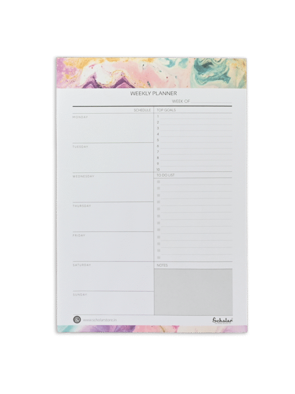 SCHOLAR WPL4V A4 WEEKLY PLANNER VERTICAL 50SHEET