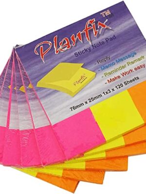 PLANFIX 006 PROMPTS STICKY NOTES 3COLOR 1X3 120SHEETS