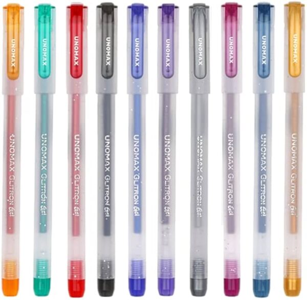 UNOMAX GLITRON COLOUR GEL PEN 10N